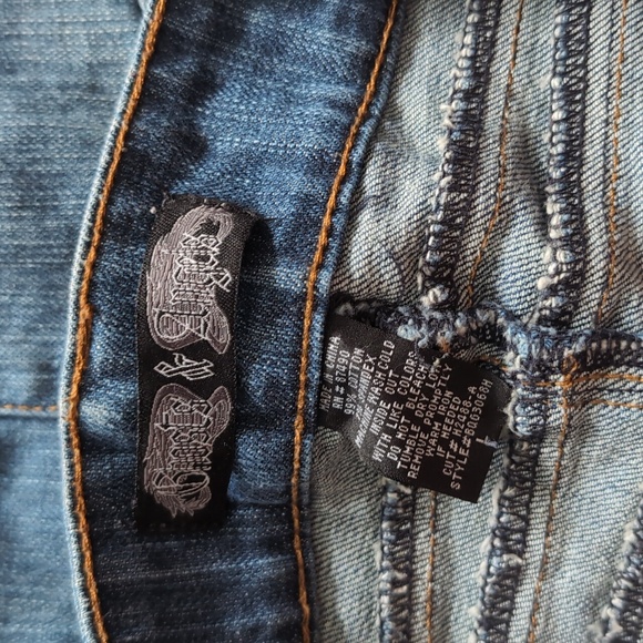 Ghosts & Angels Denim Mini Skirt Sz L - Picture 3 of 5